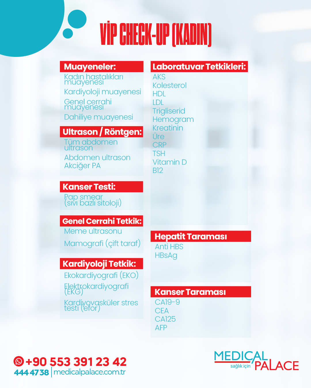 VİP CHECK-UP (KADIN)
